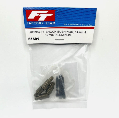 RC8B4.1 Factory Team Aluminum 14mm & 17mm Shock Bushings