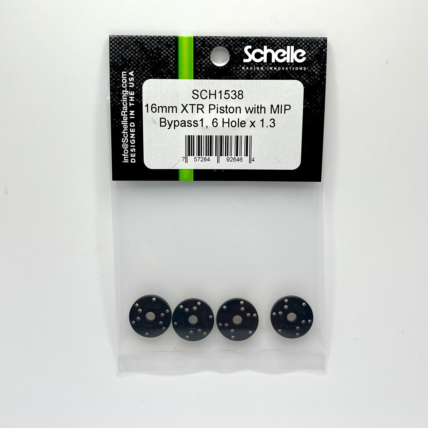 16mm XTR Piston with MIP Bypass1, 6 Hole 1.3