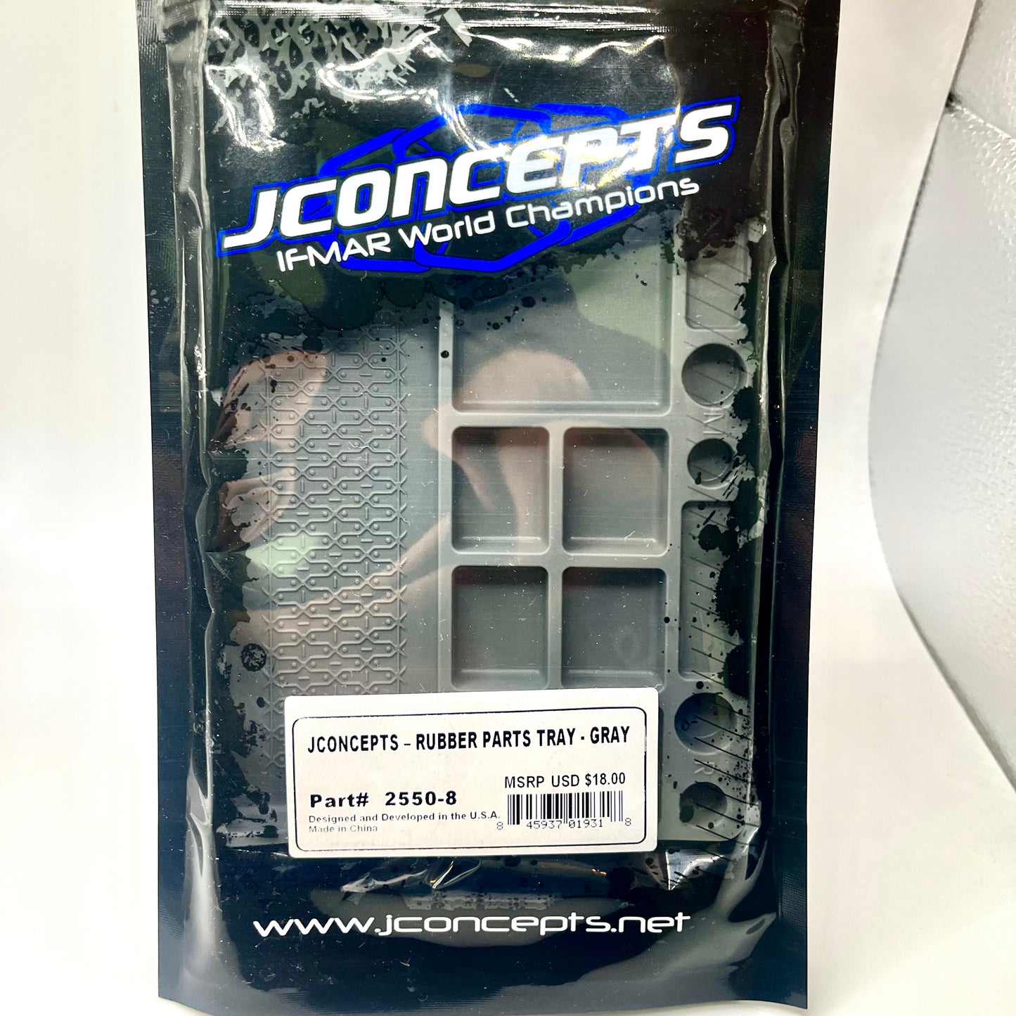JConcepts Rubber Parts Tray, Gray