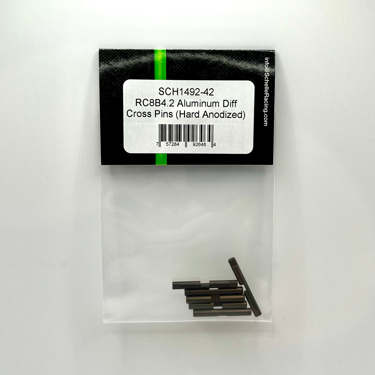 Aluminum Diff Cross Pin Set, High-Cap center (fits RC8B4.2, RC8T4.2)